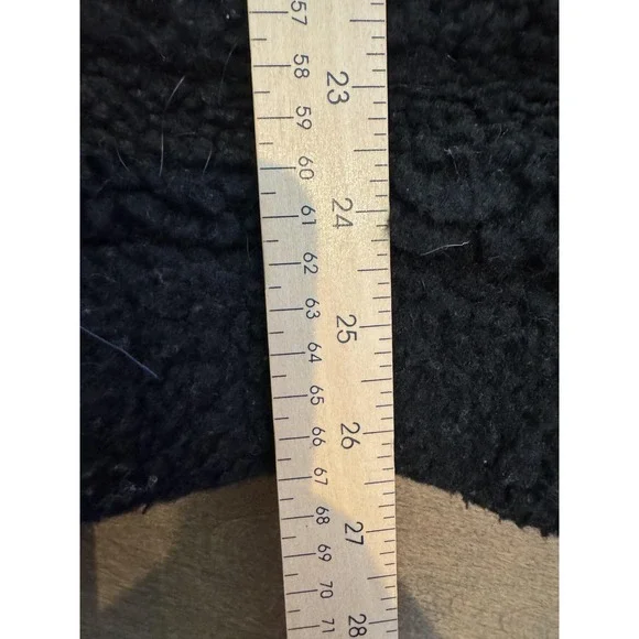 I AM GIA Sherpa Jacket Womens Small Black Teddy Fleece Zip Front Pockets Cozy